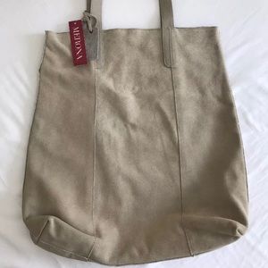 Target Merona Beige Suede Tote